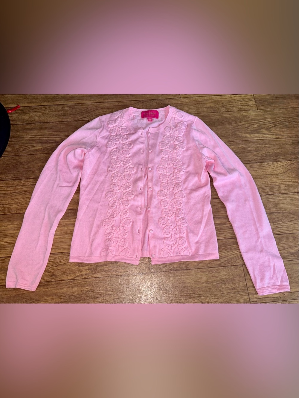 Lilly Pulitzer Jubilee Sz S Cardigan Sweater Pink